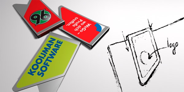 Wingclip Büroklammer mit Druck